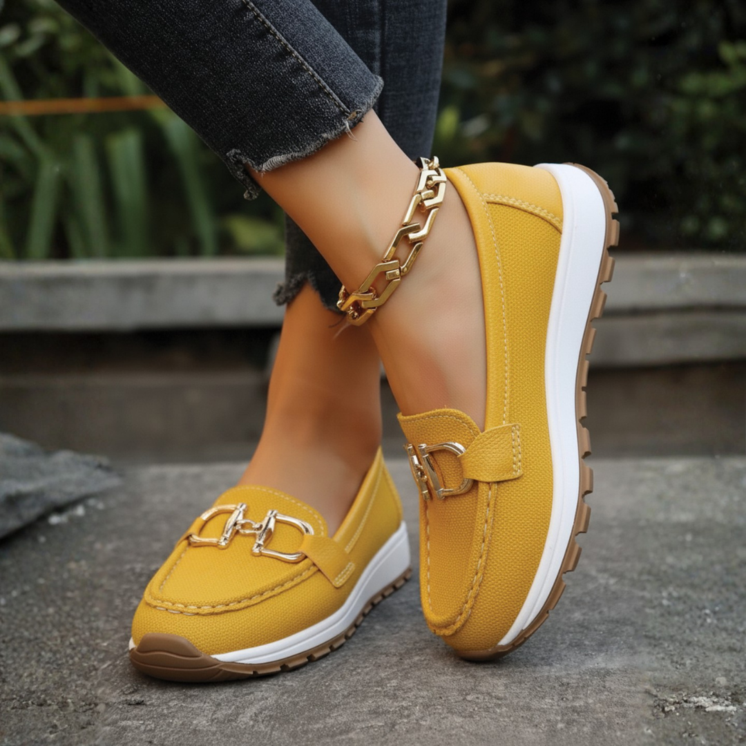 Ellie Collection | Black Loafers for Women with Slip-Resistant Sole | Stylish Comfort for Daily Wear