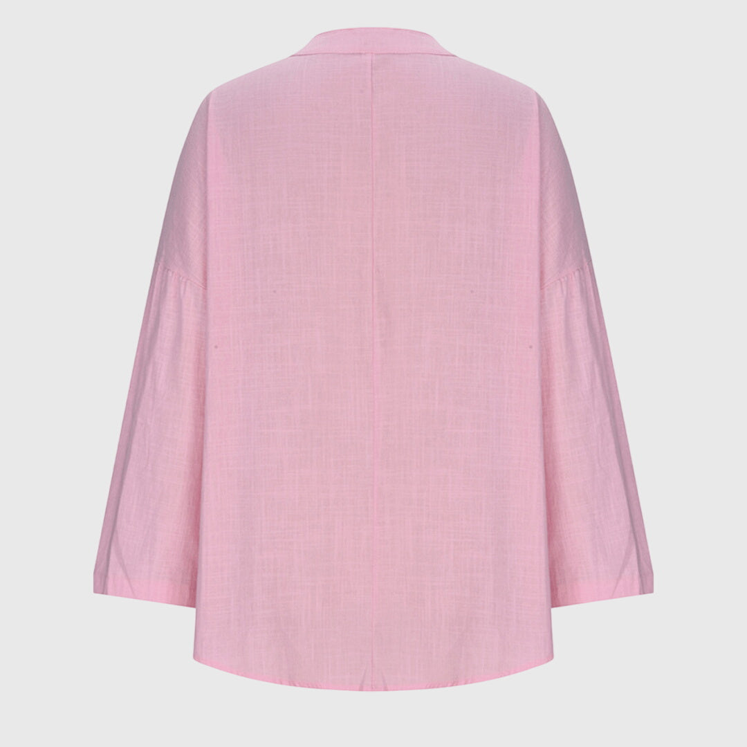 Flowy Elegant Beach Shirt for Women — Long Sleeve Relaxed Fit 8
