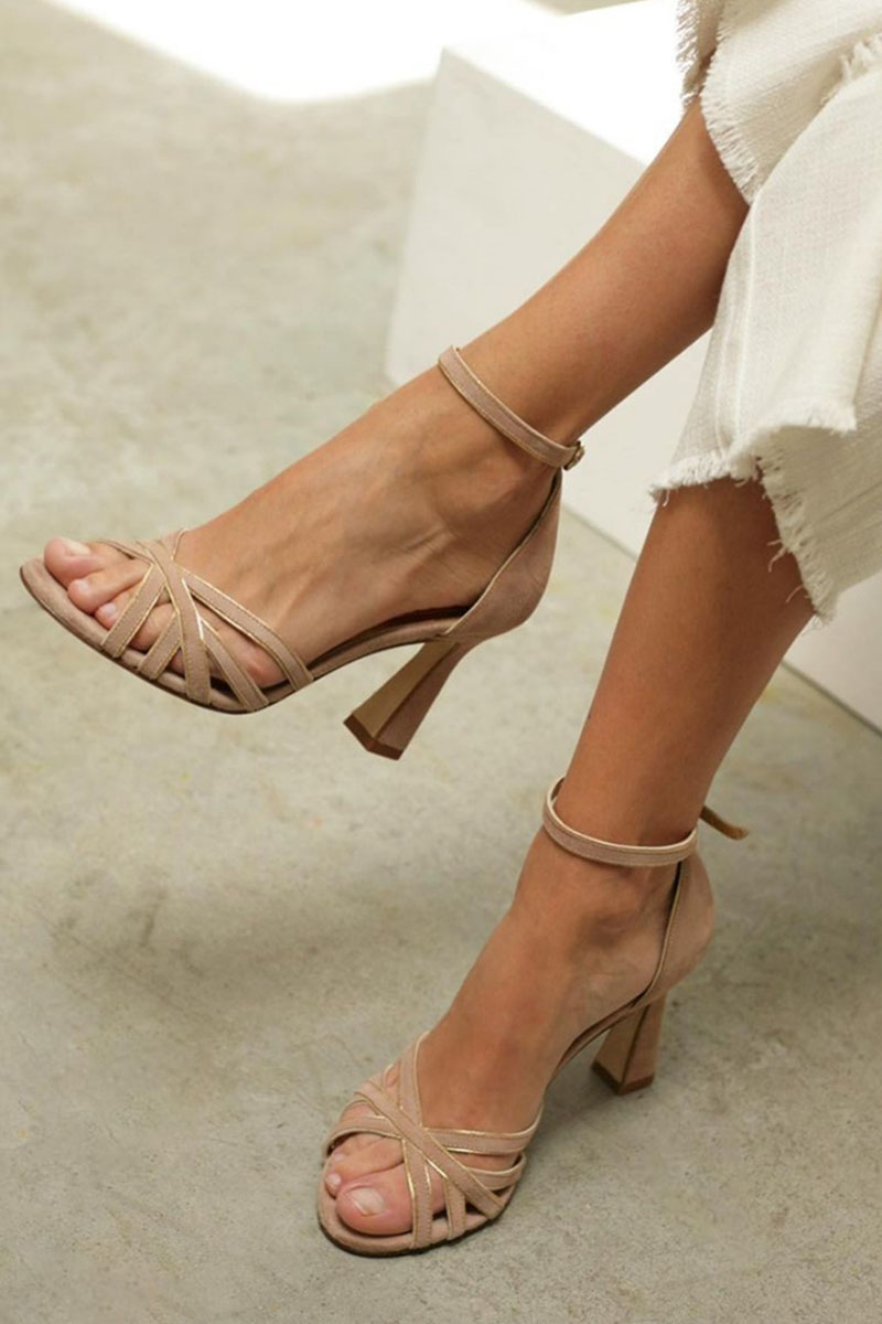 Elegant Patchwork White Heels for Women with Comfortable Fit | Stylish Peep Toe Design for Effortless Summer Chic
