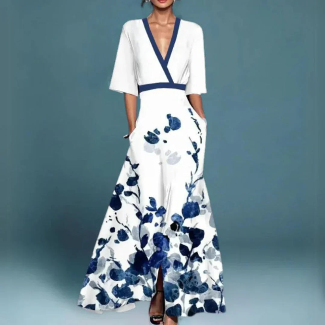 Jill™ | Floral Maxi Dress for Women with Flowing Silhouette | Elegant Long Dress for Timeless Style