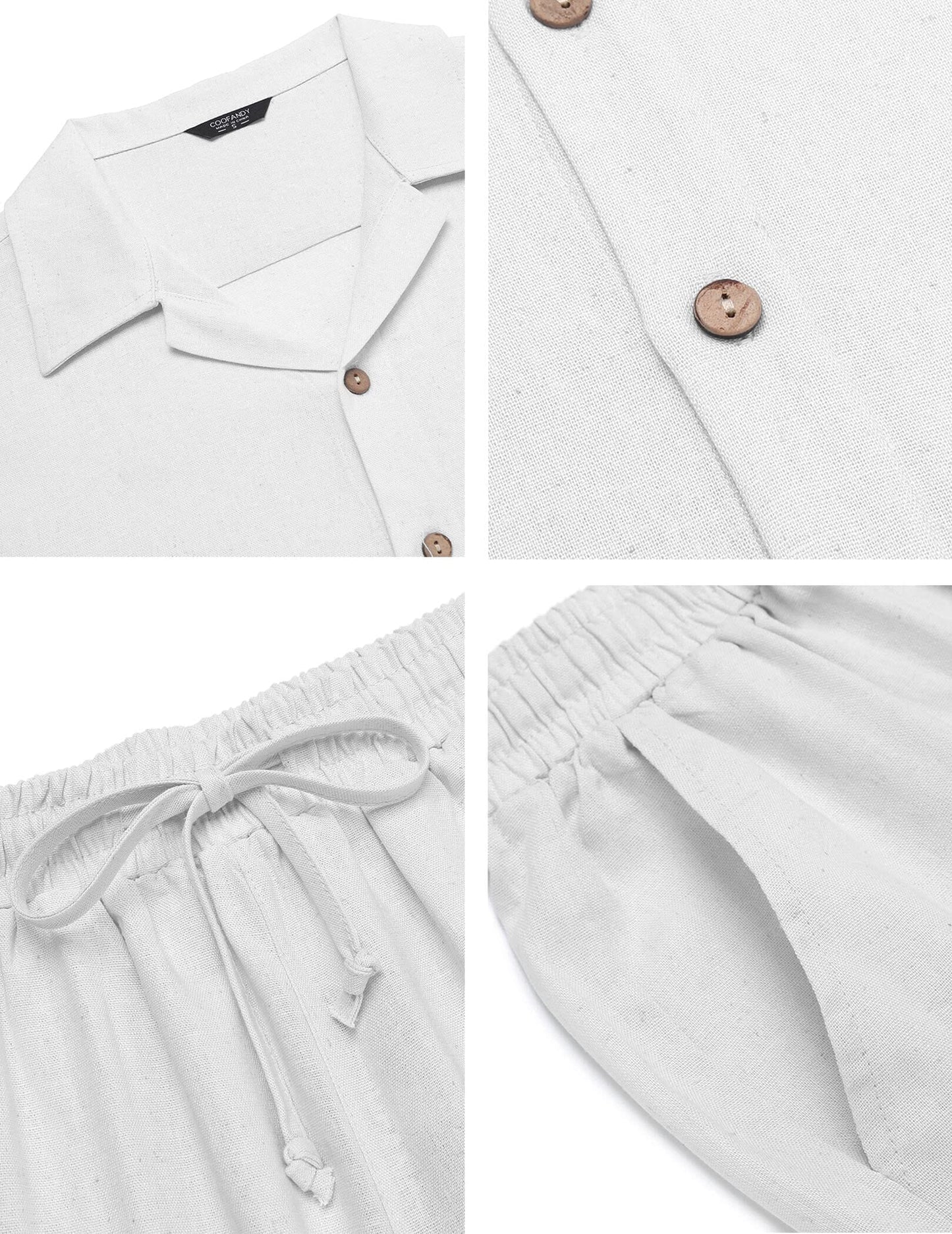 Kai Collection | Men's Outfit with Relaxed Fit Two-Piece Linen Set | Effortless Summer Style for Comfort