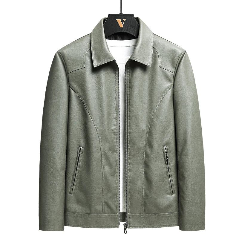 Verano Vintage Leather Zip-Up Jacket — Men's Relaxed Fit 5