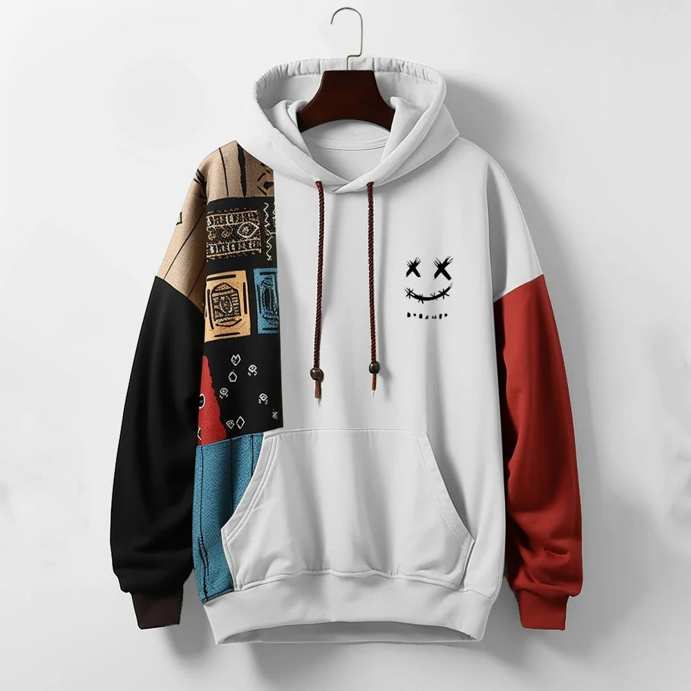 Vibrant Contrast Hoodie with Adjustable Drawstrings | Stylish Comfort for Everyday Wear