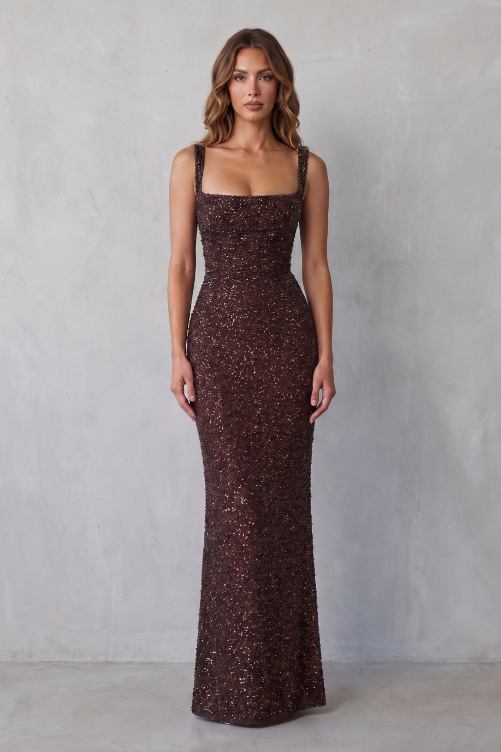 Sequin Maxi Dress for Women, Figure-Hugging Evening Wear 6