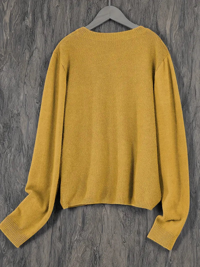Women's Relaxed Oversized Knit Cardigan — Open Front Sweater 8