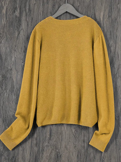 Women's Relaxed Oversized Knit Cardigan — Open Front Sweater 8