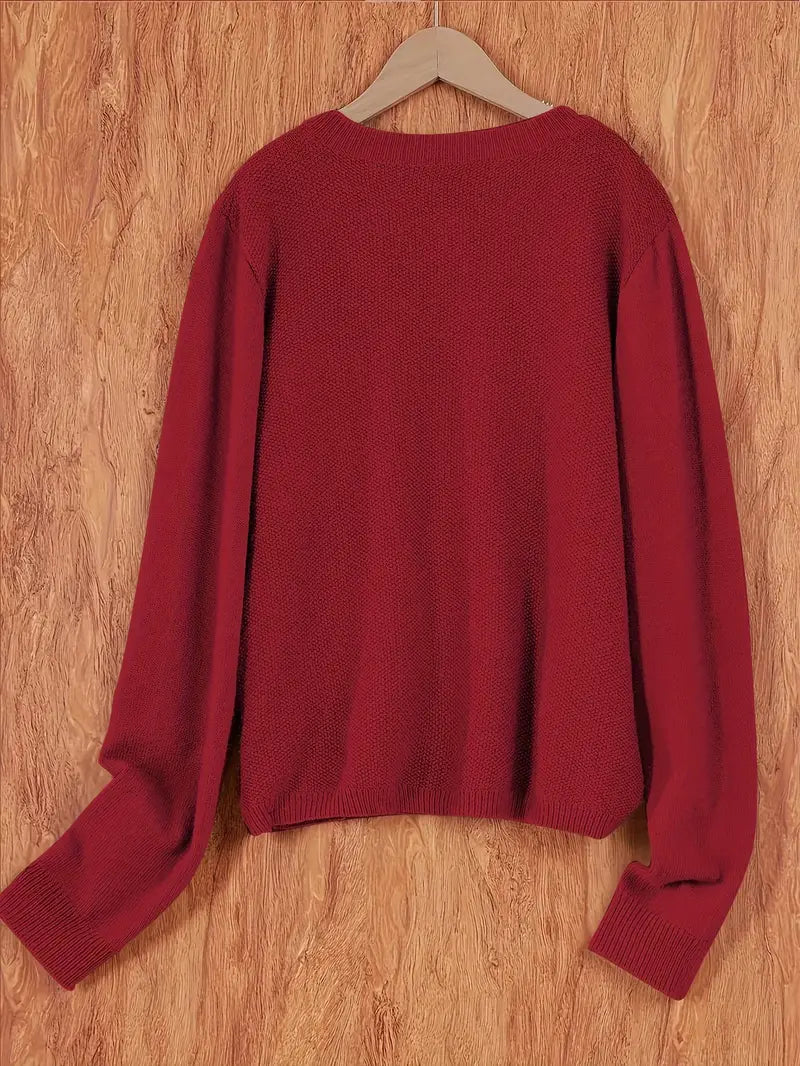 Women's Relaxed Oversized Knit Cardigan — Open Front Sweater 6