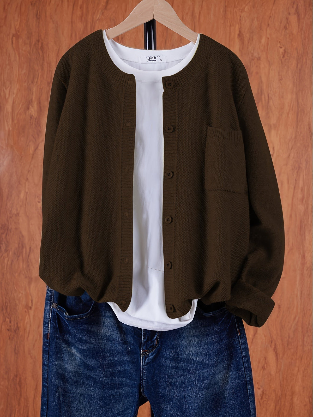 Women's Relaxed Oversized Knit Cardigan — Open Front Sweater 12