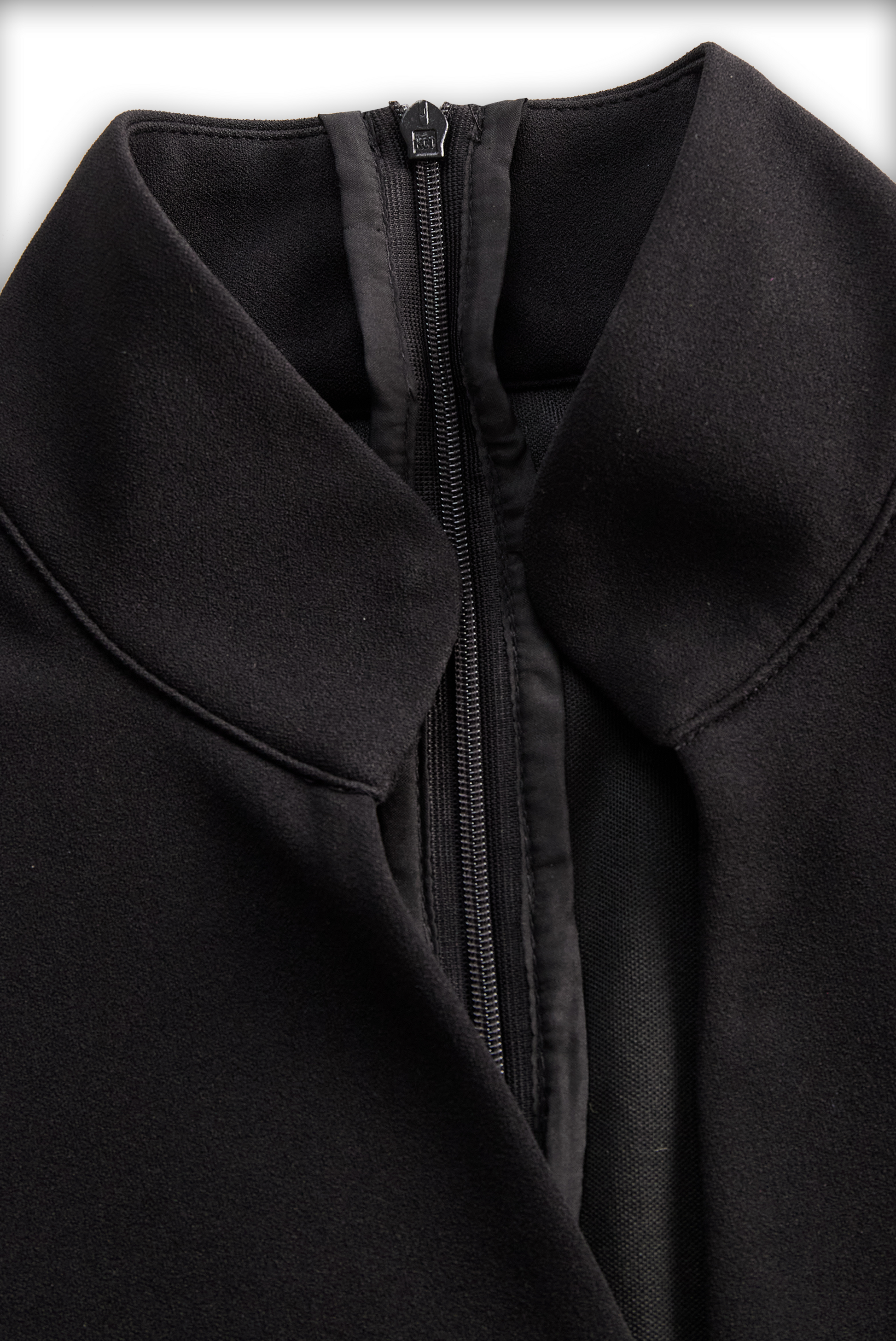 Claribel Refined Midi Dress — Mock Wrap Pencil Silhouette 15