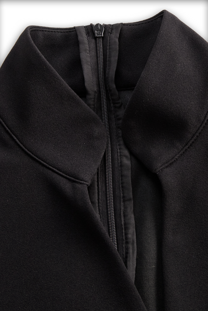 Claribel Refined Midi Dress — Mock Wrap Pencil Silhouette 15