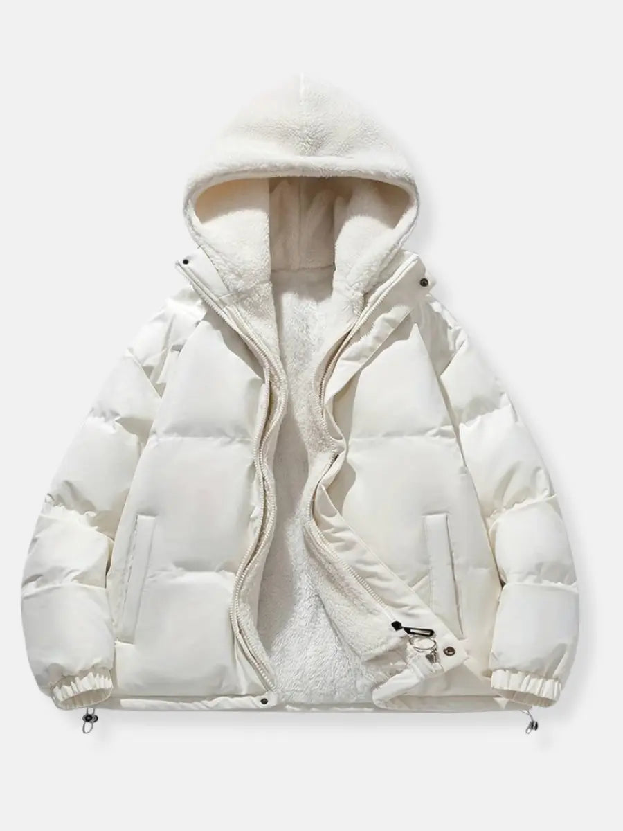 Women's Fleece-Lined Zip-Up Winter Jacket — Hooded Quilted Coat 20