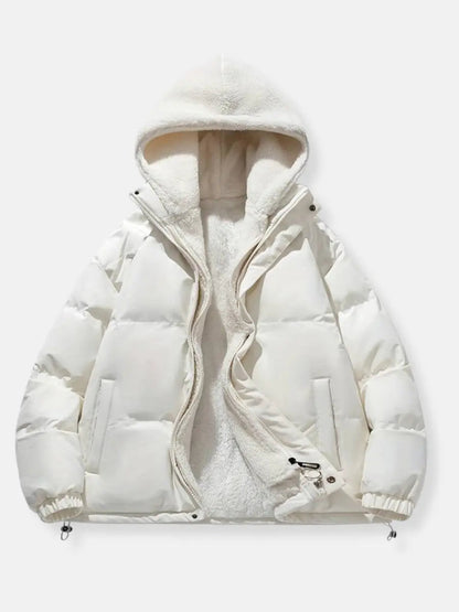 Women's Fleece-Lined Zip-Up Winter Jacket — Hooded Quilted Coat 20