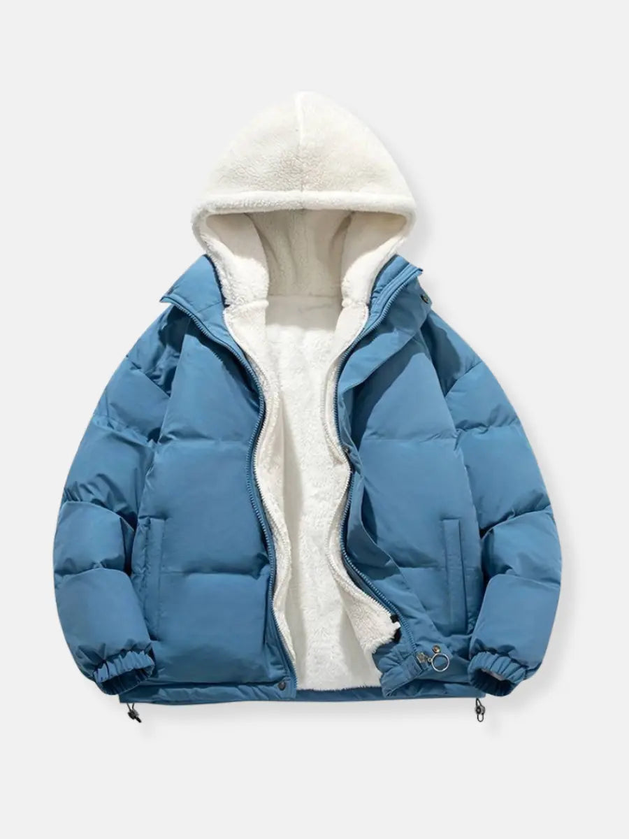 Women's Fleece-Lined Zip-Up Winter Jacket — Hooded Quilted Coat 21