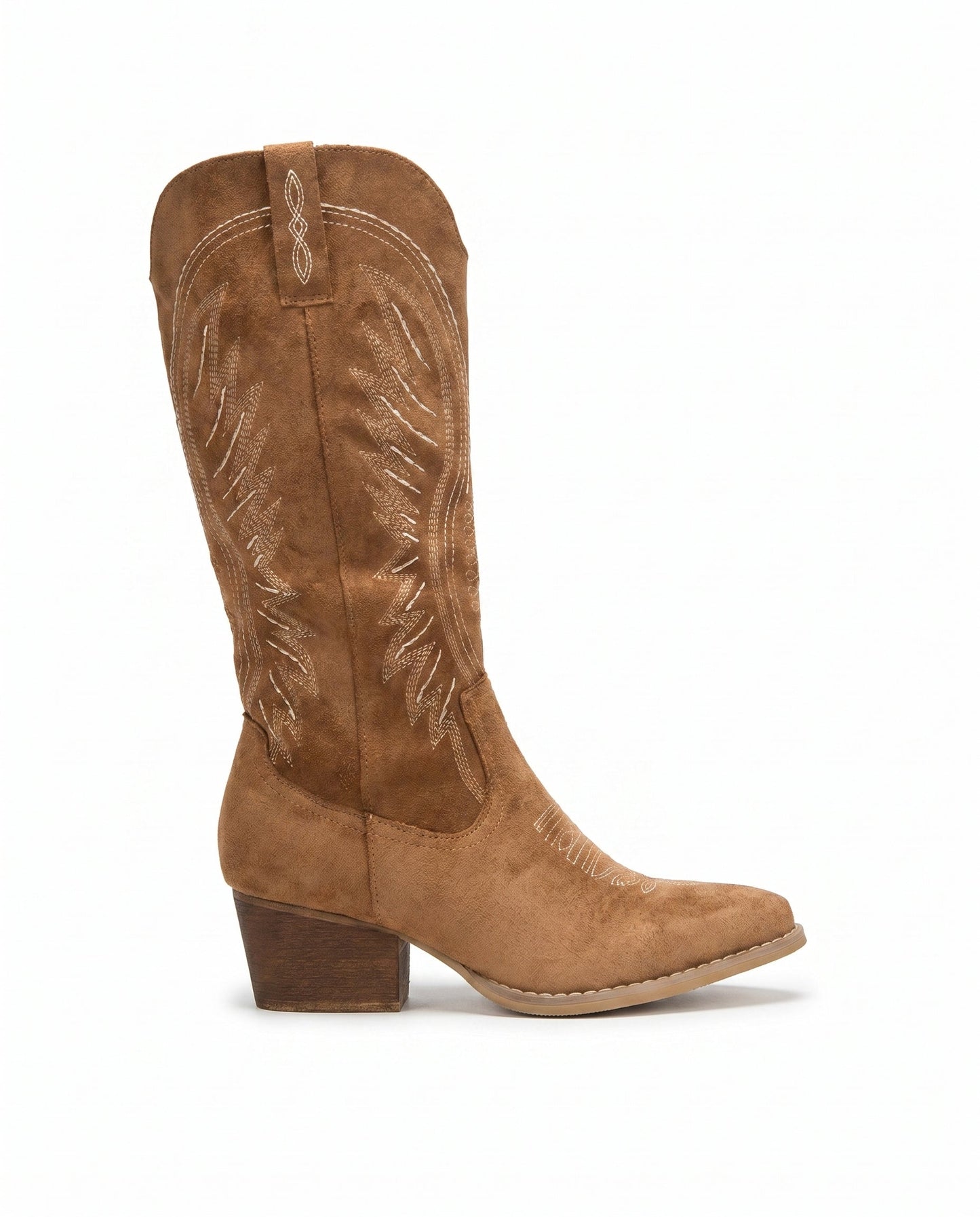 Women's Embroidered Suede Cowboy Boots — Knee-High Western Style 2