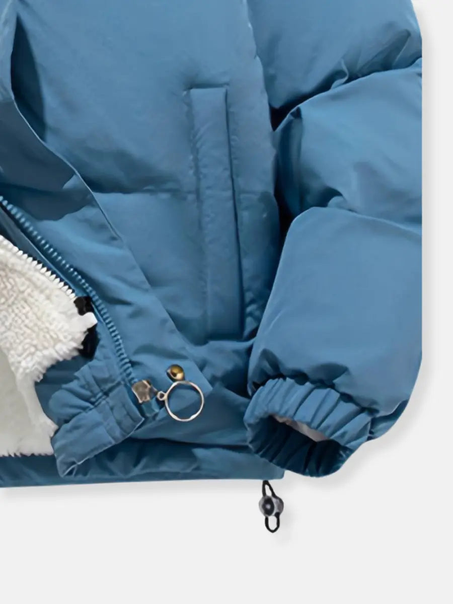 Women's Fleece-Lined Zip-Up Winter Jacket — Hooded Quilted Coat 14