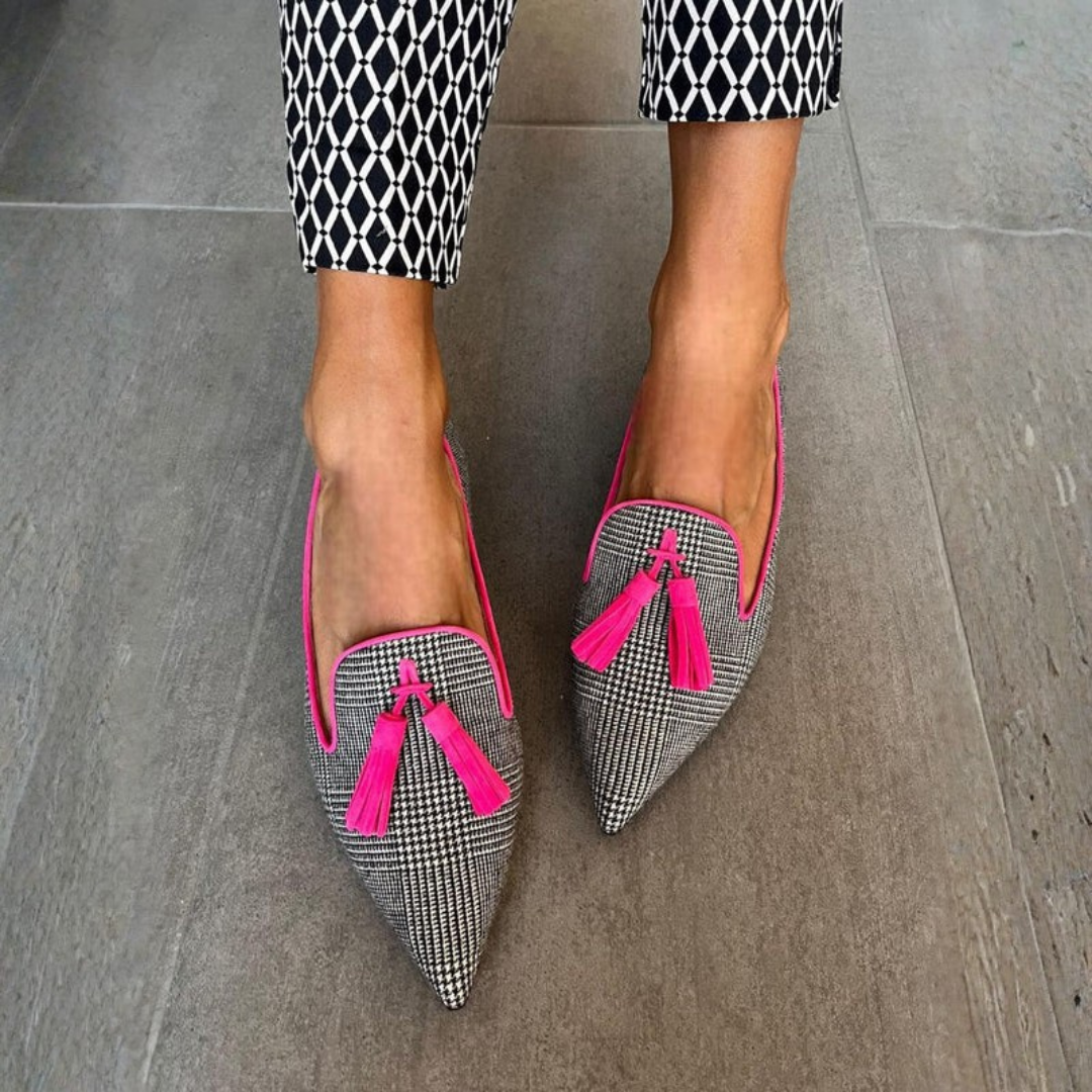 Elegant Loafers for Women with Fluo Fringes | Stylish Versatility for Office & Casual Wear