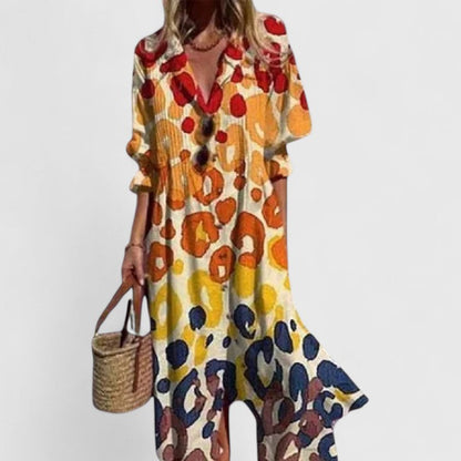 Paula Elegant Boho Dress — Vibrant Floral Women's Maxi 4