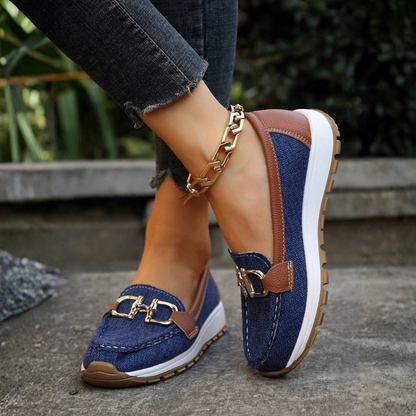 Ellie Collection | Black Loafers for Women with Slip-Resistant Sole | Stylish Comfort for Daily Wear