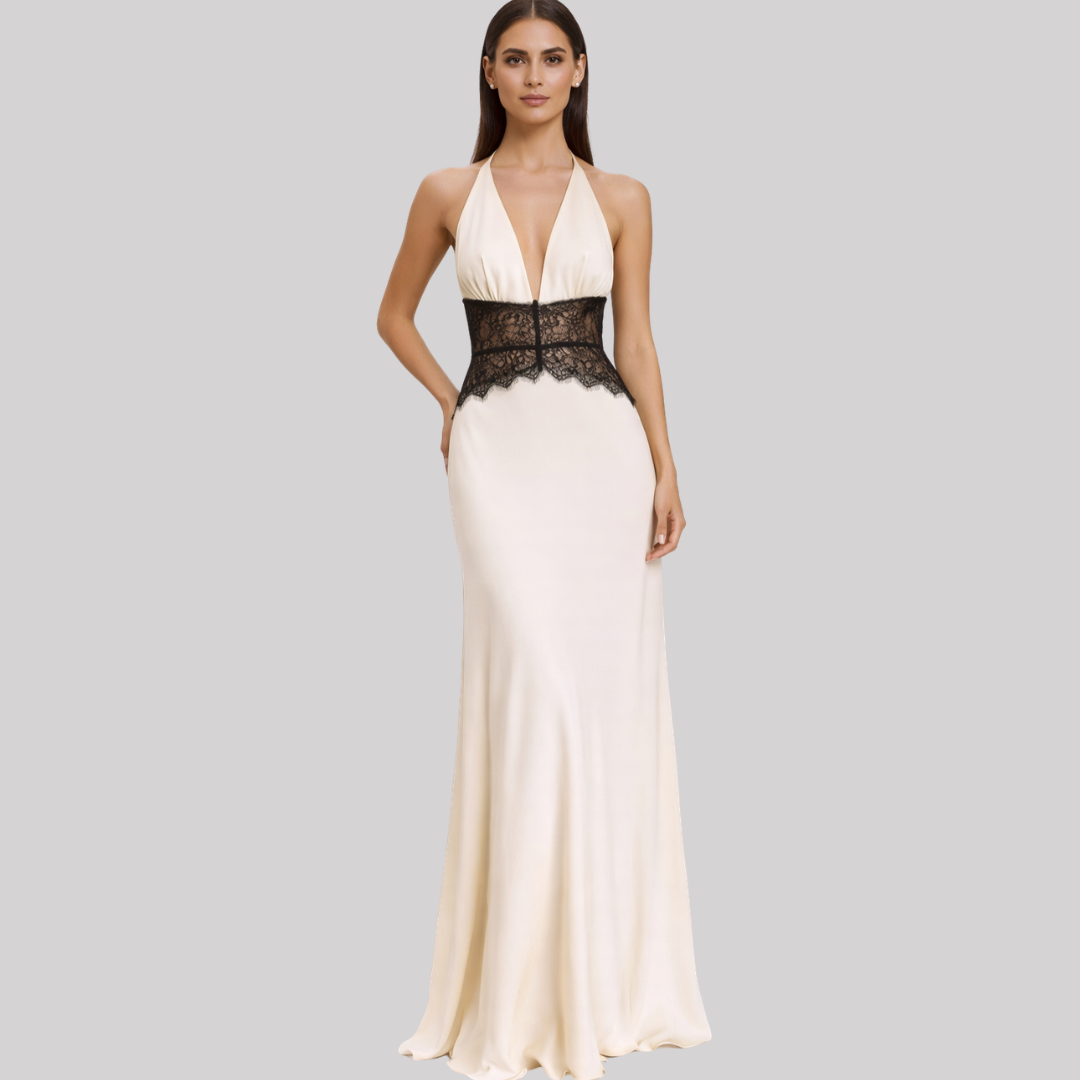 Imogen | Elegant Maxi Dress for Women with Backless Lace Design | Timeless Style for Any Occasion