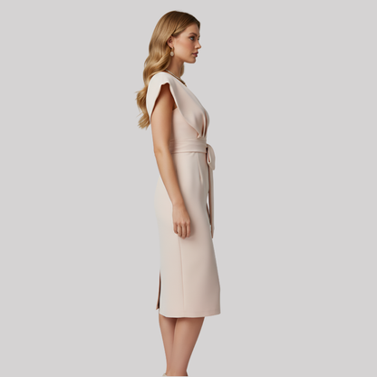 Elegant One-Shoulder Cocktail Dress with Sequins & Belted Waist for Stunning Silhouette