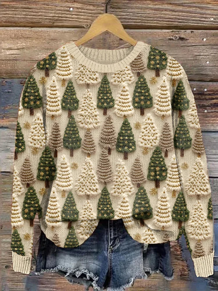 Women's Festive Holiday Knit Sweater — Snowflake Pullover 1