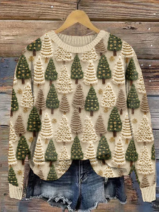 Women's Festive Holiday Knit Sweater — Snowflake Pullover 1