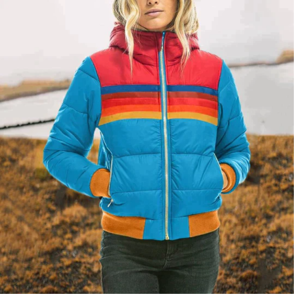 Women's Quilted Puffer Jacket — Windproof Winter Coat 2