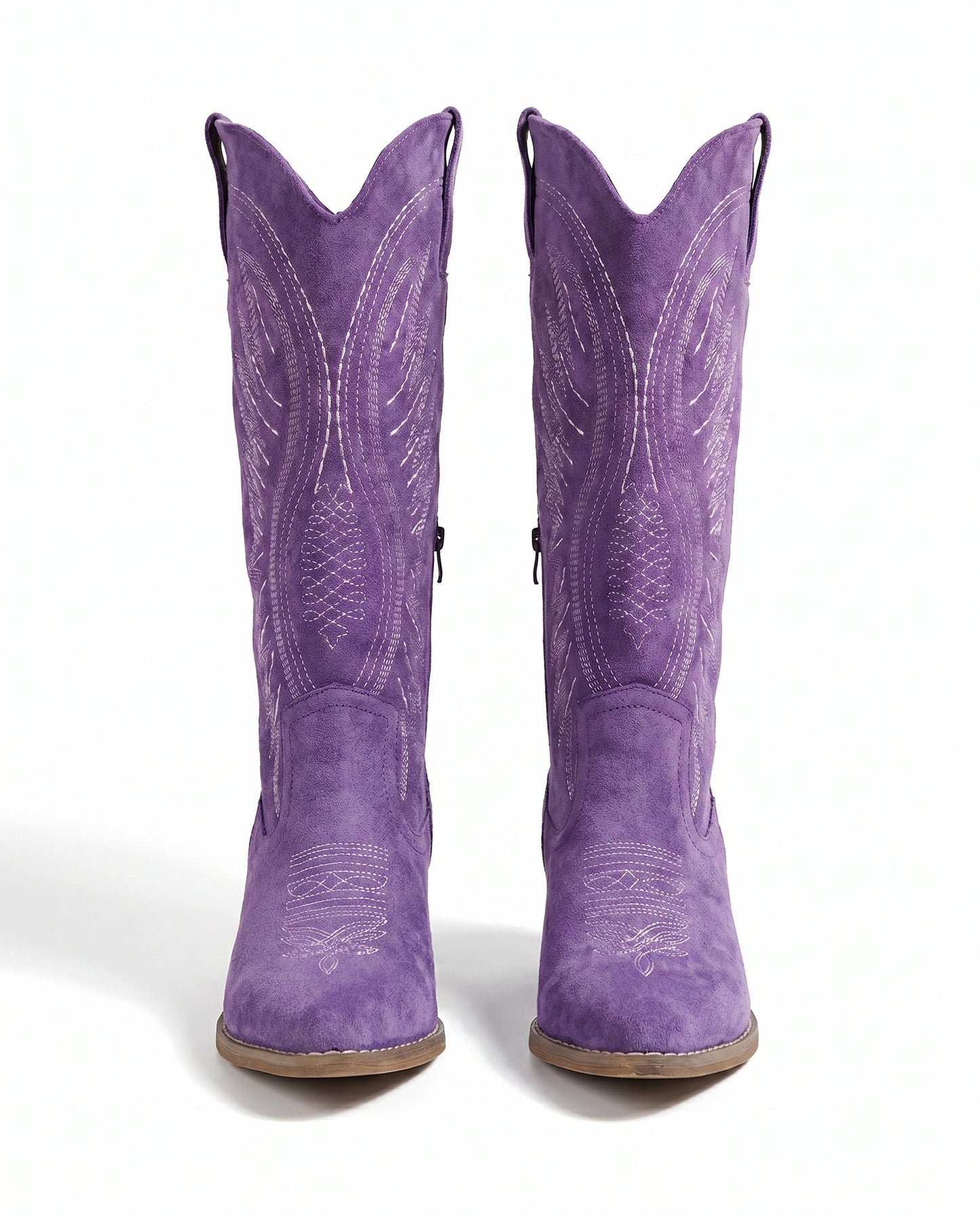 Women's Embroidered Suede Cowboy Boots — Knee-High Western Style 17