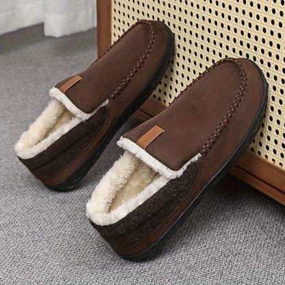 Men's Sheepskin Lined Slippers — Non-Slip Slip-On House Shoe 5