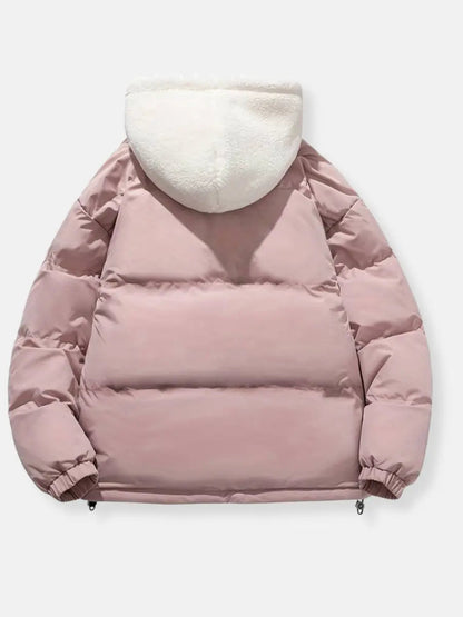 Women's Fleece-Lined Zip-Up Winter Jacket — Hooded Quilted Coat 5