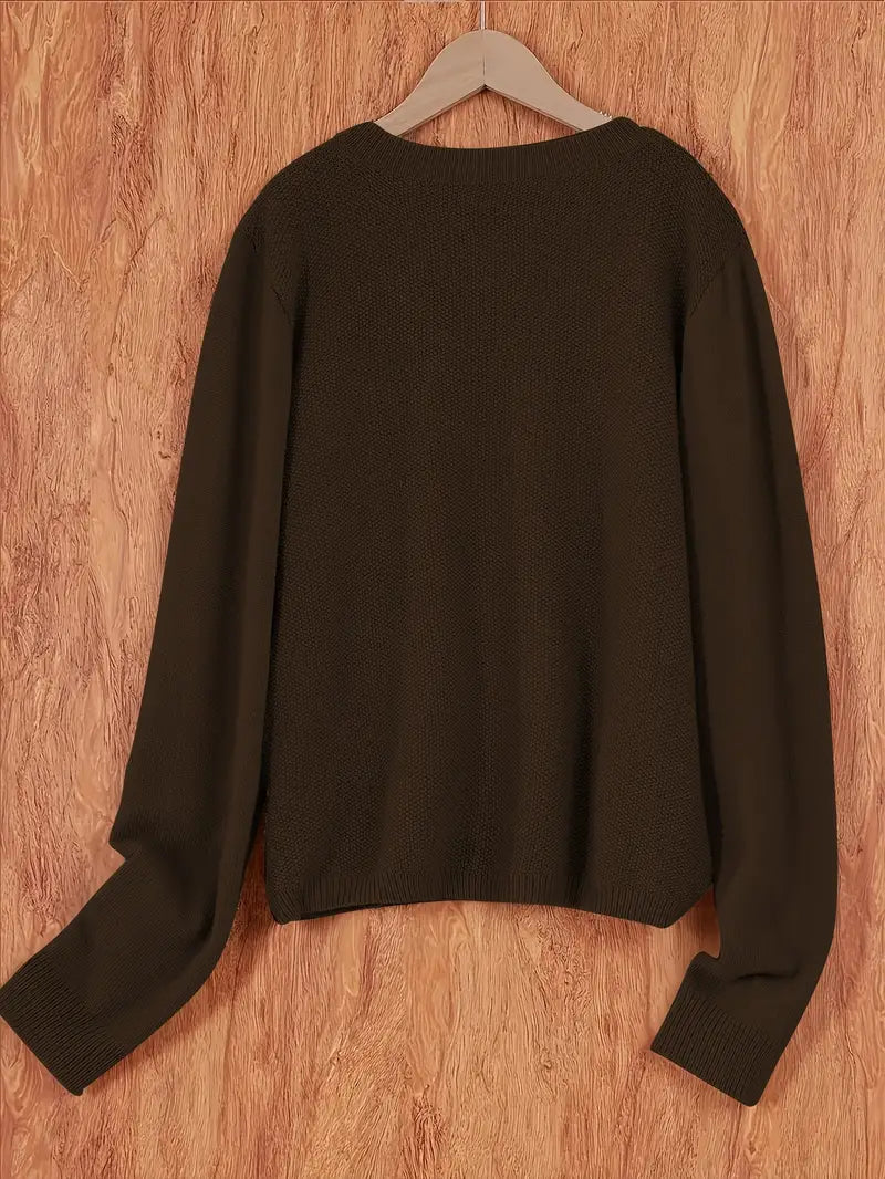 Women's Relaxed Oversized Knit Cardigan — Open Front Sweater 2