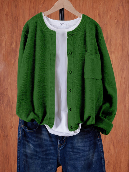 Women's Relaxed Oversized Knit Cardigan — Open Front Sweater 13