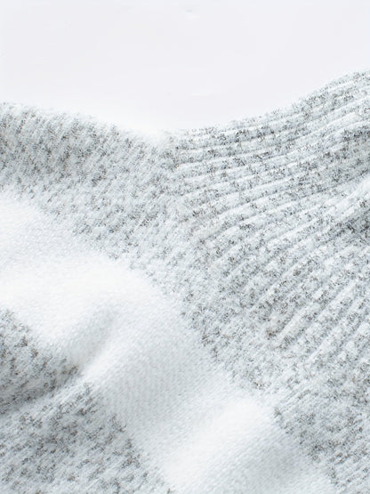 Women's Striped Turtleneck Sweater — Long Sleeve Knit 2