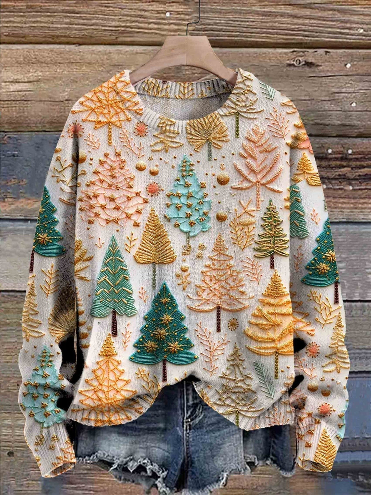 Women's Festive Holiday Knit Sweater — Snowflake Pullover 6