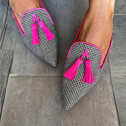 Elegant Loafers for Women with Fluo Fringes | Stylish Versatility for Office & Casual Wear