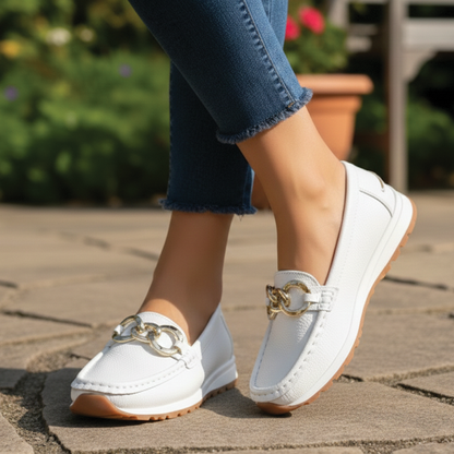 Ellie Collection | Black Loafers for Women with Slip-Resistant Sole | Stylish Comfort for Everyday Wear