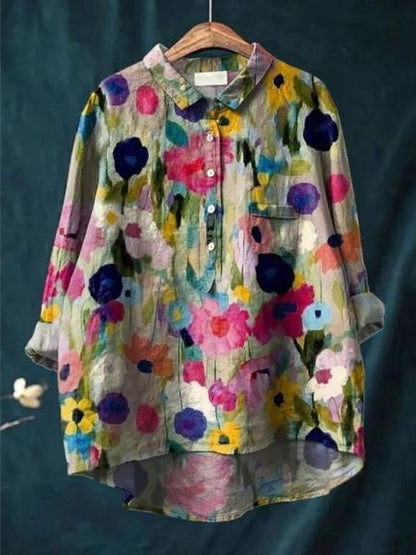 Monette Floral Blouse — Lightweight Feminine Everyday Top 10
