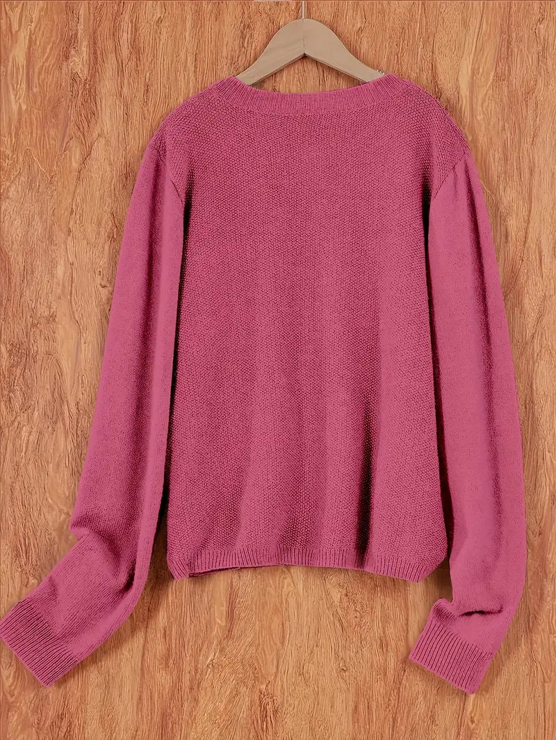 Women's Relaxed Oversized Knit Cardigan — Open Front Sweater 7