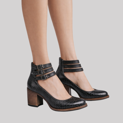 Elegant Strappy Women's Heels with Block Heel Design for Everyday Style