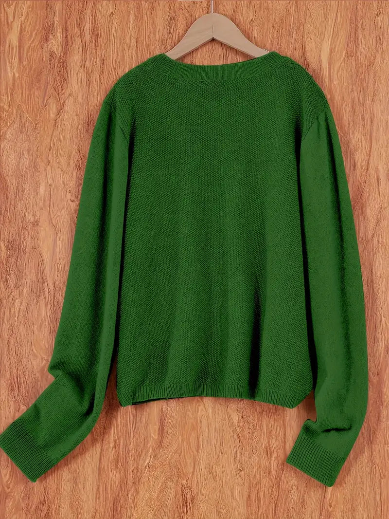 Women's Relaxed Oversized Knit Cardigan — Open Front Sweater 5