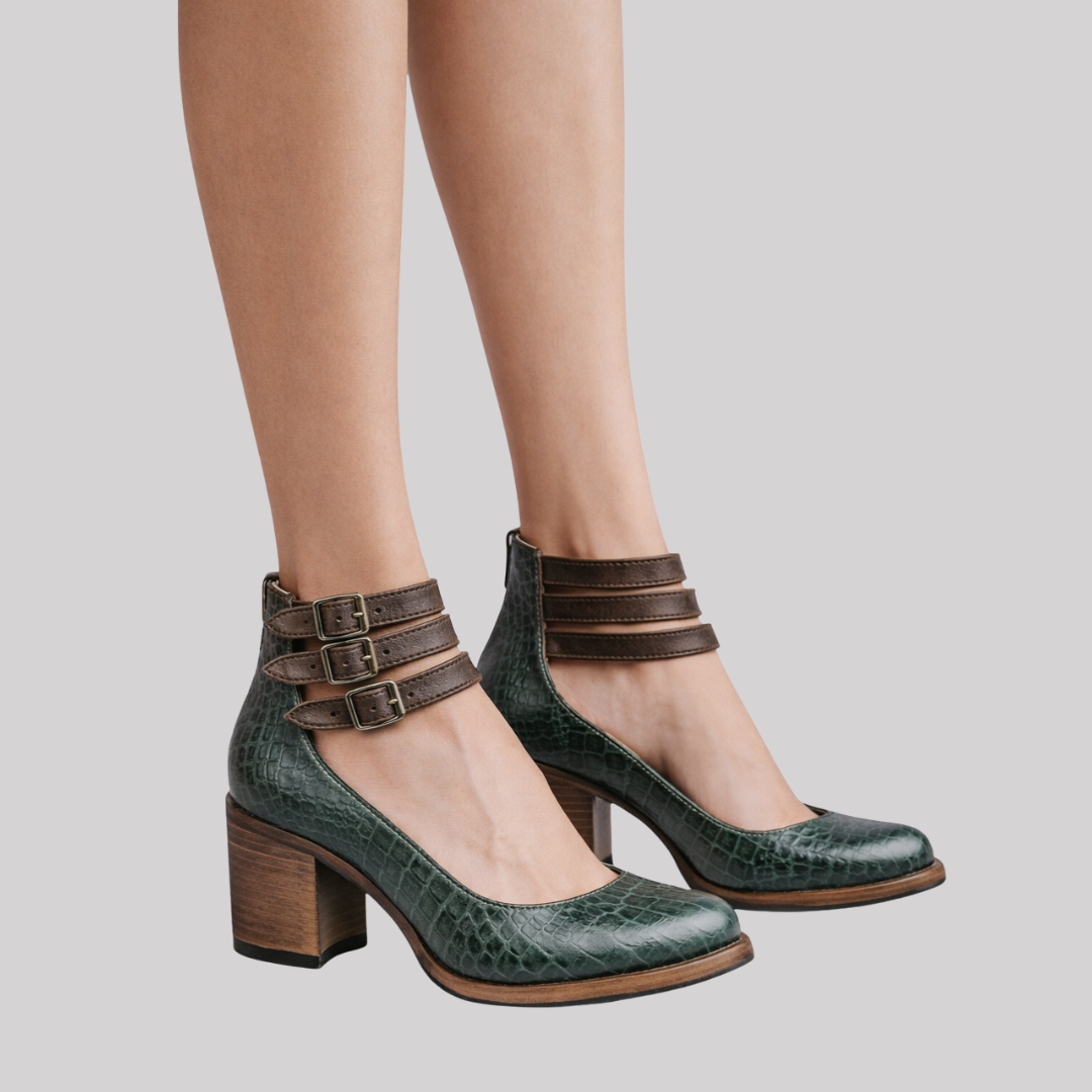 Elegant Strappy Women's Heels with Block Heel Design for Everyday Style
