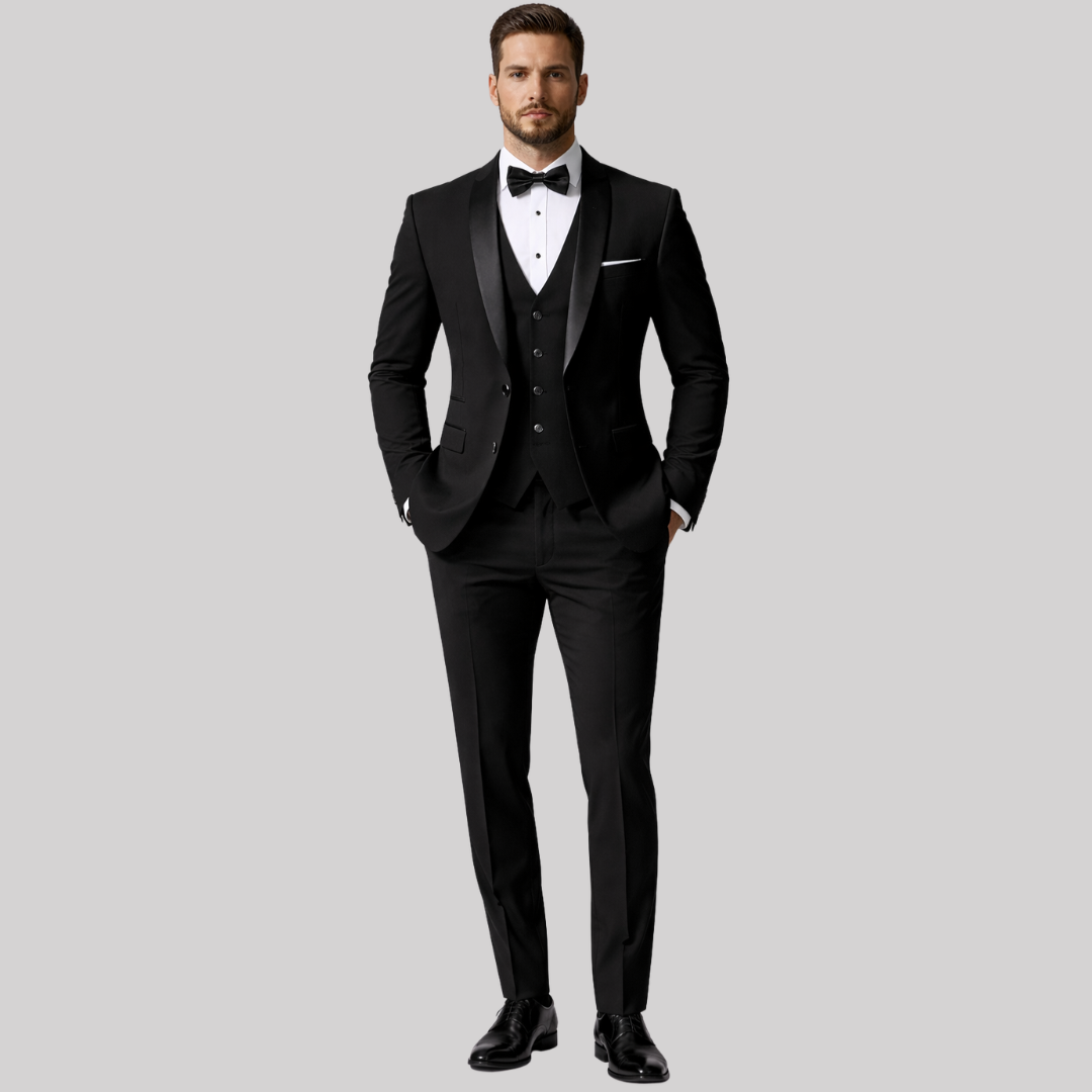 Elegant Men's Suit | Tailored Three-Piece Wedding Suit with Shawl Lapel | Perfect for Summer Weddings