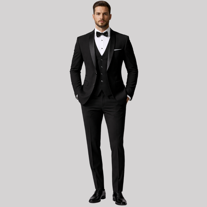 Elegant Men's Suit | Tailored Three-Piece Wedding Suit with Shawl Lapel | Perfect for Summer Weddings