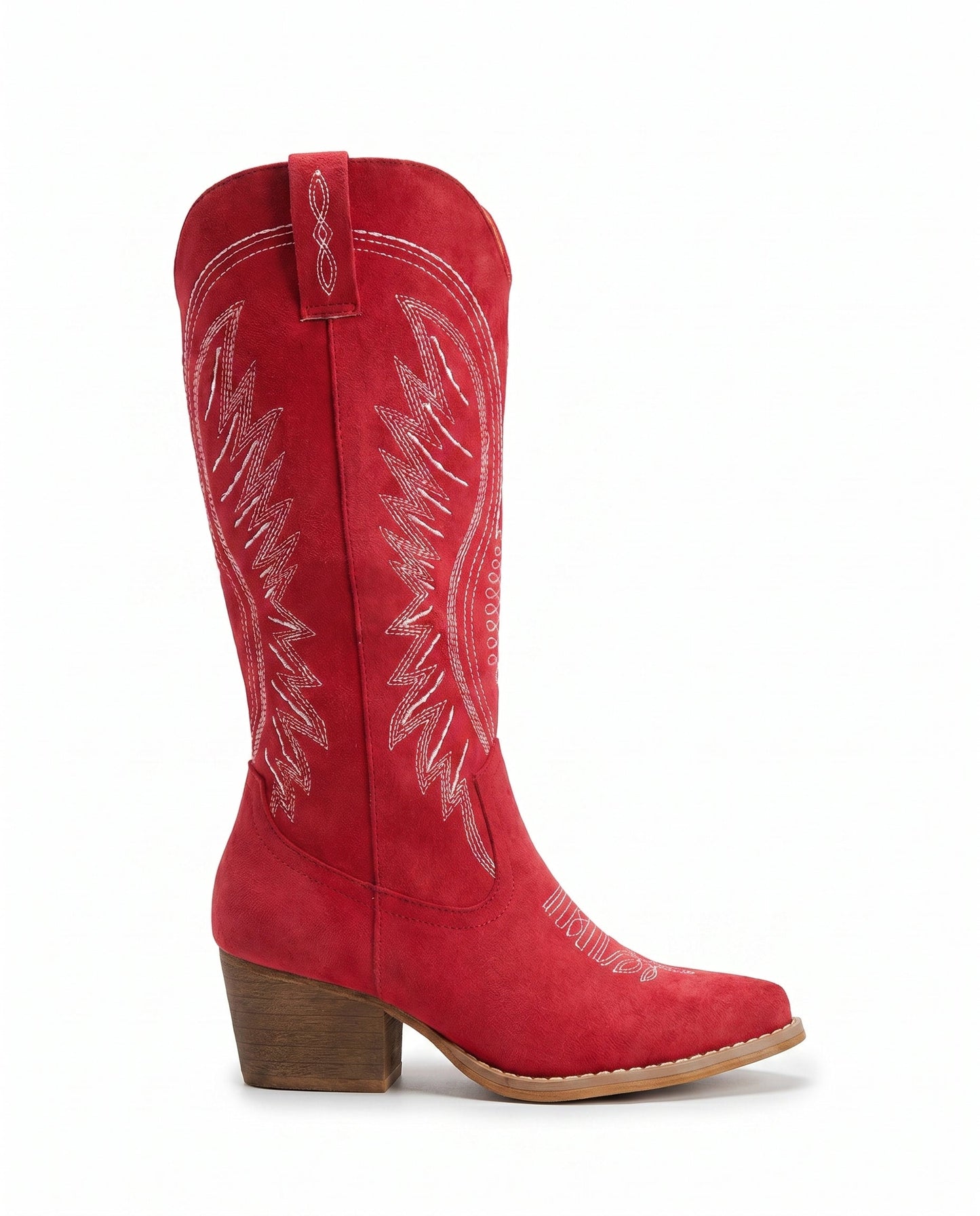 Women's Embroidered Suede Cowboy Boots — Knee-High Western Style 15