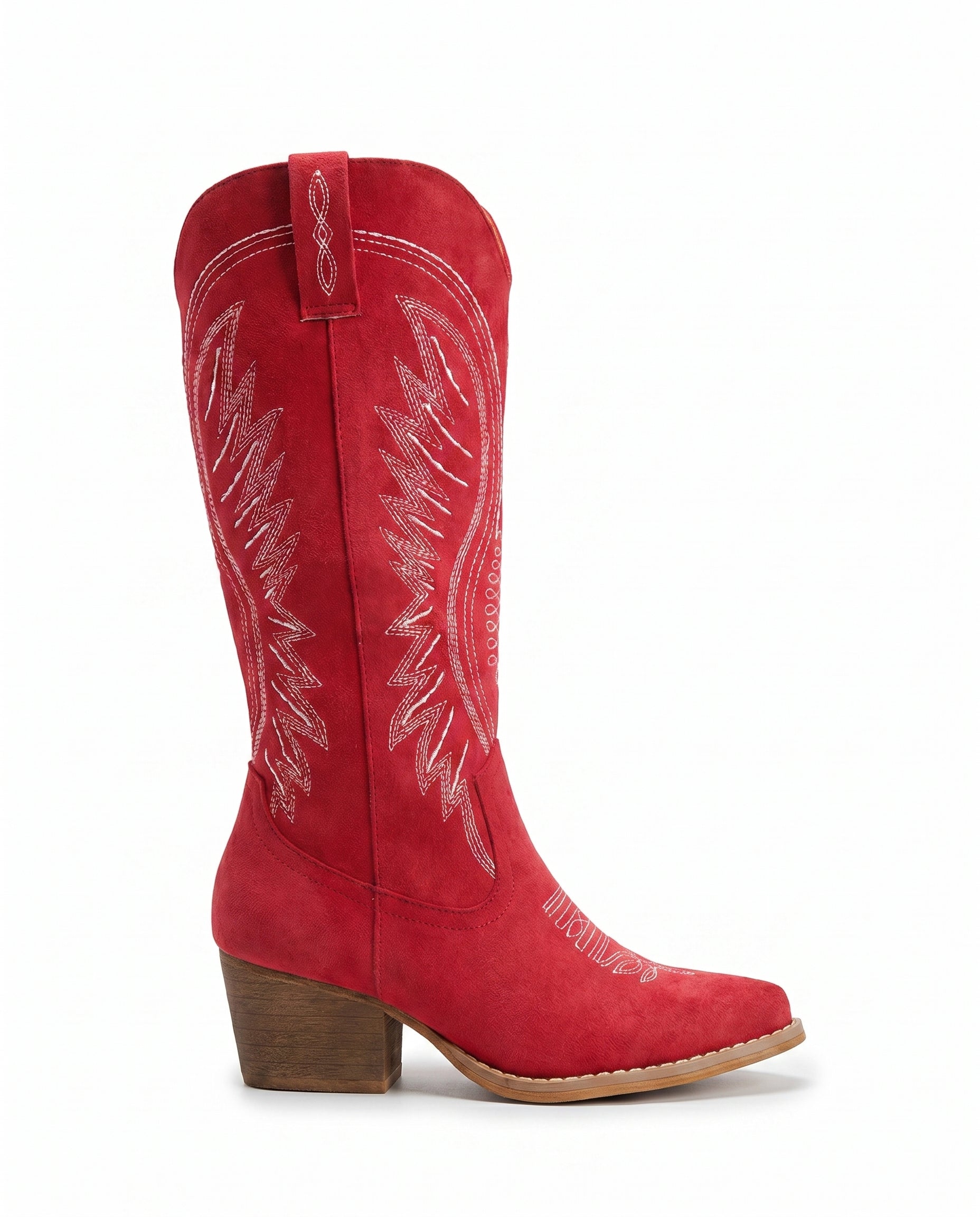 Women's Embroidered Suede Cowboy Boots — Knee-High Western Style 15