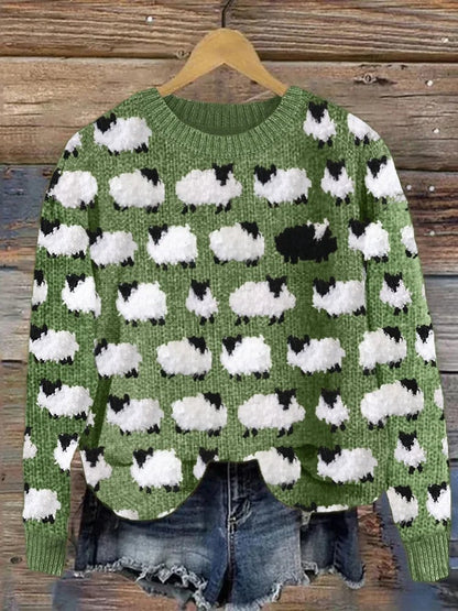 Women's Festive Holiday Knit Sweater — Snowflake Pullover 8