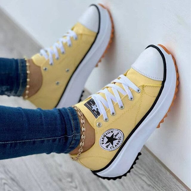 Aaliyah | Women's Sneakers with Cushioned Platform & Breathable Canvas | Stylish Comfort for All-Day Wear