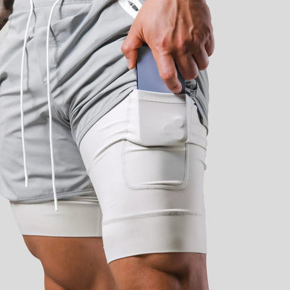 ActiveFlex | Men's 2-in-1 Gym Shorts with Breathable Cotton & Compression Liner | Comfortable Fit for Workouts