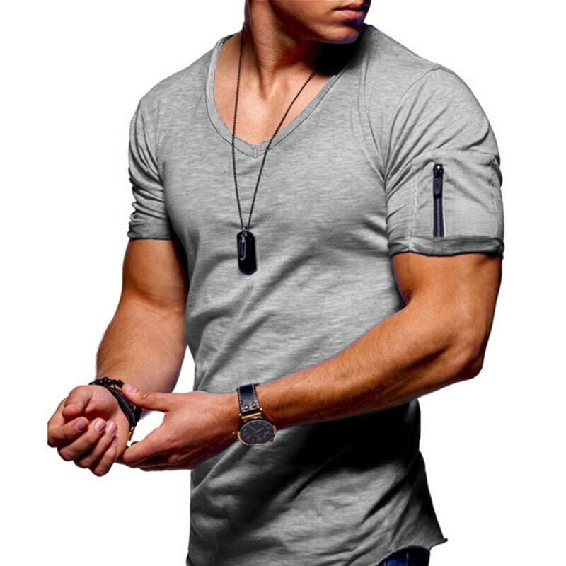 Active Essentials | Men's T-Shirt with Breathable Fabric | Stylish V-Neck Design for Comfort and Flexibility