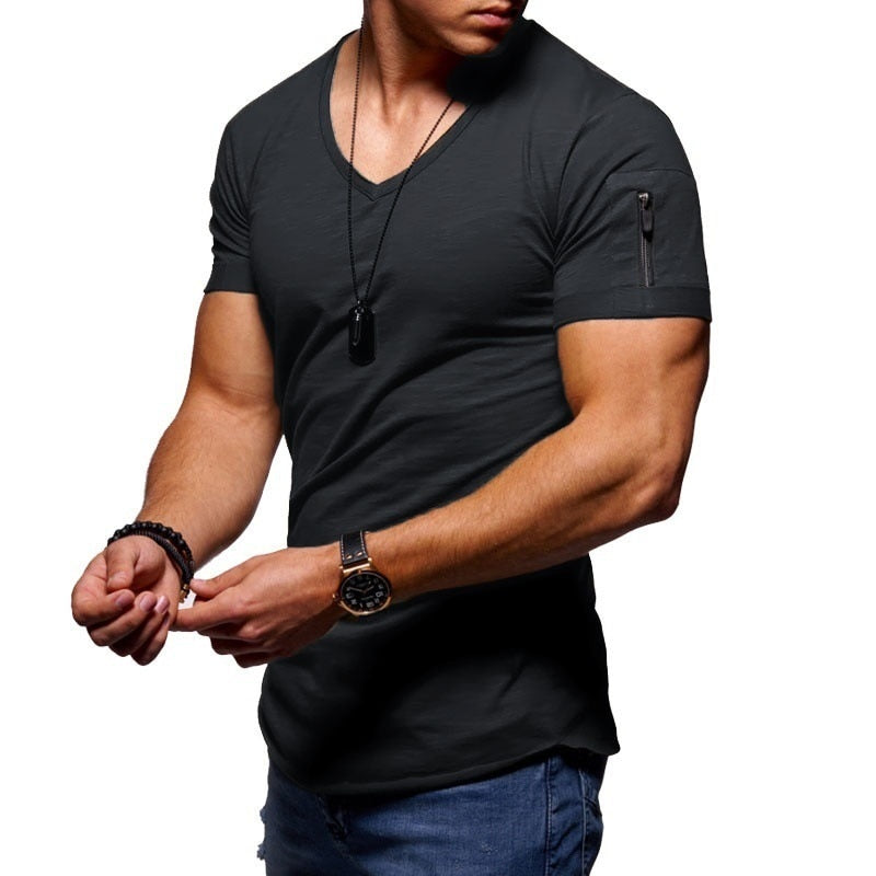 Active Essentials | Men's T-Shirt with Breathable Fabric | Stylish V-Neck Design for Comfort and Flexibility